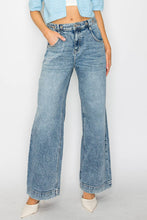 Load image into Gallery viewer, ADJUSTABLE WAISTBAND HIGH RISE BAGGY WIDE JEANS