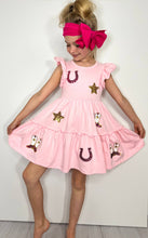 Load image into Gallery viewer, Clover Cottage - Wild West Sequin Girls Dress
