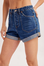 Load image into Gallery viewer, Bluivy - WESTERN POCKET ROLLED HEM DENIM SHORTS

