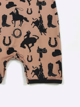 Load image into Gallery viewer, Clover Cottage - Coyote Buck Boy Romper
