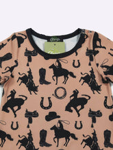 Load image into Gallery viewer, Clover Cottage - Coyote Buck Boy Romper
